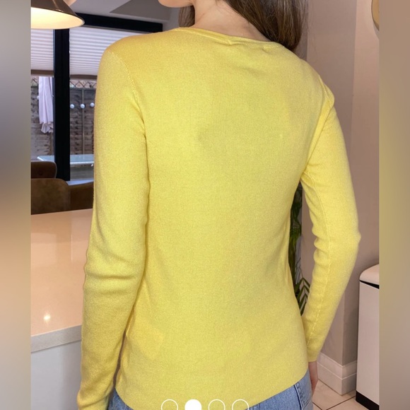 Threadbare yellow V neck cardigan button down, long sleeve, SZ 6 - Picture 2 of 8